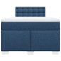 vidaXL Boxspringbett mit Matratze Blau 120x200 cm Stoff vidaXL Boxspringbett mit Matratze Blau 120x200 cm Stoff
