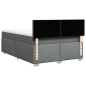 vidaXL Boxspringbett mit Matratze Dunkelgrau 140x190 cm Stoff vidaXL Boxspringbett mit Matratze Dunkelgrau 140x190 cm Stoff