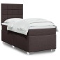 vidaXL Boxspringbett mit Matratze Dunkelbraun 80x200 cm Stoff vidaXL Boxspringbett mit Matratze Dunkelbraun 80x200 cm Stoff
