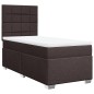 vidaXL Boxspringbett mit Matratze Dunkelbraun 80x200 cm Stoff vidaXL Boxspringbett mit Matratze Dunkelbraun 80x200 cm Stoff