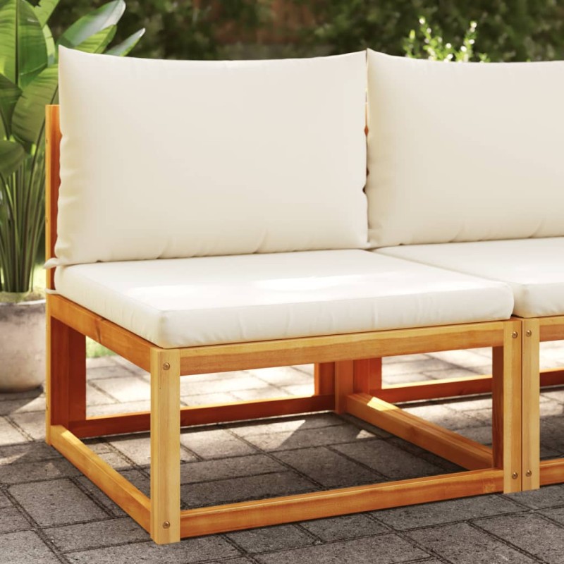 vidaXL Gartensessel ohne Armlehnen mit Kissen Massivholz Akazie vidaXL Gartensessel ohne Armlehnen mit Kissen Massivholz Akazie