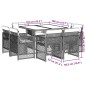 vidaXL 9-tlg. Garten-Essgruppe mit Kissen Hellgrau Poly Rattan vidaXL 9-tlg. Garten-Essgruppe mit Kissen Hellgrau Poly Rattan