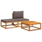 vidaXL 3-tlg. Garten-Sofagarnitur mit Kissen Massivholz Akazie vidaXL 3-tlg. Garten-Sofagarnitur mit Kissen Massivholz Akazie