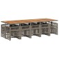 vidaXL 15-tlg. Garten-Essgruppe mit Kissen Grau Poly Rattan vidaXL 15-tlg. Garten-Essgruppe mit Kissen Grau Poly Rattan