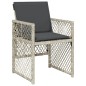 vidaXL 11-tlg. Garten-Essgruppe mit Kissen Hellgrau Poly Rattan vidaXL 11-tlg. Garten-Essgruppe mit Kissen Hellgrau Poly Rattan