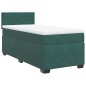 vidaXL Boxspringbett mit Matratze Dunkelgrün 80x200 cm Samt vidaXL Boxspringbett mit Matratze Dunkelgrün 80x200 cm Samt