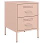 vidaXL Nachttisch Rosa 36x39x50,5 cm Stahl vidaXL Nachttisch Rosa 36x39x50,5 cm Stahl