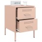 vidaXL Nachttisch Rosa 36x39x50,5 cm Stahl vidaXL Nachttisch Rosa 36x39x50,5 cm Stahl