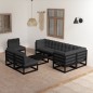 9-tlg. Garten-Lounge-Set mit Kissen Massivholz Kiefer 9-tlg. Garten-Lounge-Set mit Kissen Massivholz Kiefer
