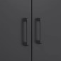 vidaXL Highboard Schwarz 68x39x113 cm Stahl vidaXL Highboard Schwarz 68x39x113 cm Stahl