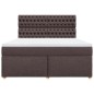 vidaXL Boxspringbett mit Matratze Dunkelbraun 180x200 cm Stoff vidaXL Boxspringbett mit Matratze Dunkelbraun 180x200 cm Stoff