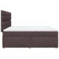 vidaXL Boxspringbett mit Matratze Dunkelbraun 180x200 cm Stoff vidaXL Boxspringbett mit Matratze Dunkelbraun 180x200 cm Stoff