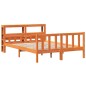 vidaXL Bettgestell mit Kopfteil ohne Matratze Wachsbraun 160x200 cm vidaXL Bettgestell mit Kopfteil ohne Matratze Wachsbraun 160x200 cm