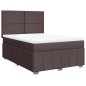 vidaXL Boxspringbett mit Matratze Dunkelbraun 140x200 cm Stoff vidaXL Boxspringbett mit Matratze Dunkelbraun 140x200 cm Stoff