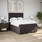 vidaXL Boxspringbett mit Matratze Dunkelbraun 140x200 cm Stoff vidaXL Boxspringbett mit Matratze Dunkelbraun 140x200 cm Stoff