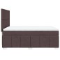 vidaXL Boxspringbett mit Matratze Dunkelbraun 140x200 cm Stoff vidaXL Boxspringbett mit Matratze Dunkelbraun 140x200 cm Stoff