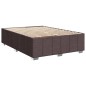 vidaXL Boxspringbett mit Matratze Dunkelbraun 140x200 cm Stoff vidaXL Boxspringbett mit Matratze Dunkelbraun 140x200 cm Stoff