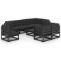 vidaXL 9-tlg. Garten-Lounge-Set mit Kissen Massivholz Kiefer vidaXL 9-tlg. Garten-Lounge-Set mit Kissen Massivholz Kiefer