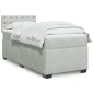 vidaXL Boxspringbett mit Matratze Hellgrau 90x190 cm Samt vidaXL Boxspringbett mit Matratze Hellgrau 90x190 cm Samt