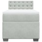 vidaXL Boxspringbett mit Matratze Hellgrau 90x190 cm Samt vidaXL Boxspringbett mit Matratze Hellgrau 90x190 cm Samt