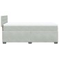 vidaXL Boxspringbett mit Matratze Hellgrau 90x190 cm Samt vidaXL Boxspringbett mit Matratze Hellgrau 90x190 cm Samt