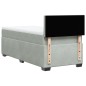 vidaXL Boxspringbett mit Matratze Hellgrau 90x190 cm Samt vidaXL Boxspringbett mit Matratze Hellgrau 90x190 cm Samt
