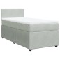 vidaXL Boxspringbett mit Matratze Hellgrau 90x200 cm Samt vidaXL Boxspringbett mit Matratze Hellgrau 90x200 cm Samt