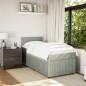 vidaXL Boxspringbett mit Matratze Hellgrau 90x200 cm Samt vidaXL Boxspringbett mit Matratze Hellgrau 90x200 cm Samt