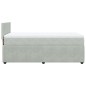 vidaXL Boxspringbett mit Matratze Hellgrau 90x200 cm Samt vidaXL Boxspringbett mit Matratze Hellgrau 90x200 cm Samt