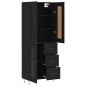 Highboard Schwarz 69,5x34x180 cm Holzwerkstoff Highboard Schwarz 69,5x34x180 cm Holzwerkstoff