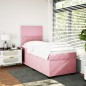 vidaXL Boxspringbett mit Matratze Rosa 90x190 cm Samt vidaXL Boxspringbett mit Matratze Rosa 90x190 cm Samt
