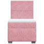 vidaXL Boxspringbett mit Matratze Rosa 90x190 cm Samt vidaXL Boxspringbett mit Matratze Rosa 90x190 cm Samt