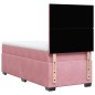 vidaXL Boxspringbett mit Matratze Rosa 90x190 cm Samt vidaXL Boxspringbett mit Matratze Rosa 90x190 cm Samt