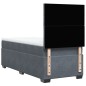 vidaXL Boxspringbett mit Matratze Dunkelgrau 90x190 cm Samt vidaXL Boxspringbett mit Matratze Dunkelgrau 90x190 cm Samt