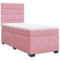 vidaXL Boxspringbett mit Matratze Rosa 90x190 cm Samt vidaXL Boxspringbett mit Matratze Rosa 90x190 cm Samt
