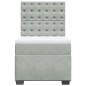 vidaXL Boxspringbett mit Matratze Hellgrau 90x190 cm Samt vidaXL Boxspringbett mit Matratze Hellgrau 90x190 cm Samt