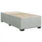 vidaXL Boxspringbett mit Matratze Hellgrau 90x190 cm Samt vidaXL Boxspringbett mit Matratze Hellgrau 90x190 cm Samt