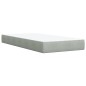 vidaXL Boxspringbett mit Matratze Hellgrau 90x190 cm Samt vidaXL Boxspringbett mit Matratze Hellgrau 90x190 cm Samt