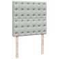 vidaXL Boxspringbett mit Matratze Hellgrau 90x190 cm Samt vidaXL Boxspringbett mit Matratze Hellgrau 90x190 cm Samt