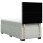 vidaXL Boxspringbett mit Matratze Hellgrau 90x190 cm Samt vidaXL Boxspringbett mit Matratze Hellgrau 90x190 cm Samt