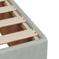vidaXL Boxspringbett mit Matratze Hellgrau 90x190 cm Samt vidaXL Boxspringbett mit Matratze Hellgrau 90x190 cm Samt