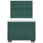 vidaXL Boxspringbett mit Matratze Dunkelgrün 90x190 cm Samt vidaXL Boxspringbett mit Matratze Dunkelgrün 90x190 cm Samt