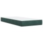 vidaXL Boxspringbett mit Matratze Dunkelgrün 90x190 cm Samt vidaXL Boxspringbett mit Matratze Dunkelgrün 90x190 cm Samt