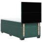 vidaXL Boxspringbett mit Matratze Dunkelgrün 90x190 cm Samt vidaXL Boxspringbett mit Matratze Dunkelgrün 90x190 cm Samt