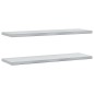 vidaXL Wandregale 2 Stk. 100x30x3 cm Silbern Edelstahl vidaXL Wandregale 2 Stk. 100x30x3 cm Silbern Edelstahl