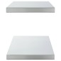 vidaXL Wandregale 2 Stk. 100x30x3 cm Silbern Edelstahl vidaXL Wandregale 2 Stk. 100x30x3 cm Silbern Edelstahl