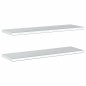 vidaXL Wandregale 2 Stk. 100x30x3 cm Silbern Edelstahl vidaXL Wandregale 2 Stk. 100x30x3 cm Silbern Edelstahl