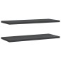 vidaXL Wandregale 2 Stk. 100x40x3 cm Schwarz Edelstahl vidaXL Wandregale 2 Stk. 100x40x3 cm Schwarz Edelstahl