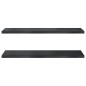 vidaXL Wandregale 2 Stk. 100x40x3 cm Schwarz Edelstahl vidaXL Wandregale 2 Stk. 100x40x3 cm Schwarz Edelstahl