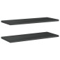 vidaXL Wandregale 2 Stk. 100x40x3 cm Schwarz Edelstahl vidaXL Wandregale 2 Stk. 100x40x3 cm Schwarz Edelstahl